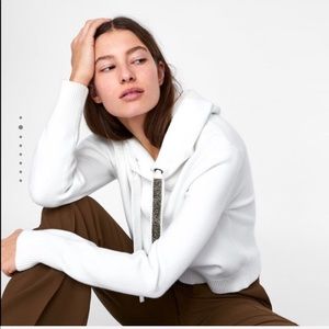 Zara Knit Sweatshirt with shimmer stripes